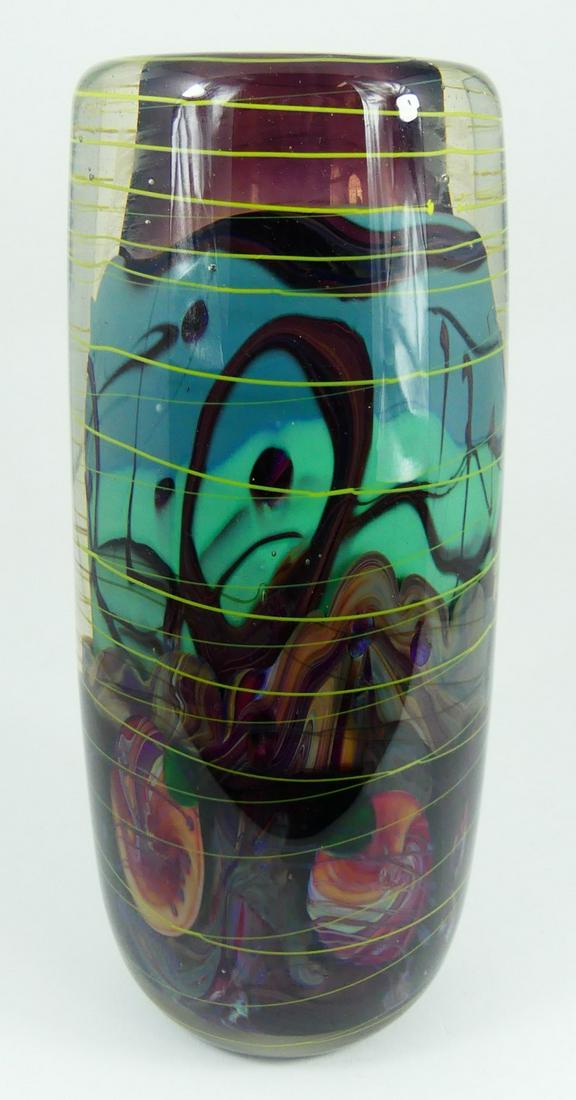 MICHAEL PAVLIK ART GLASS VASE (1 of 7)