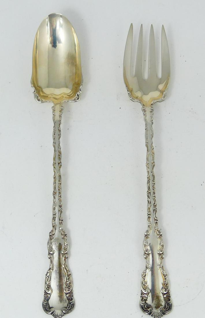 2pc WHITING 'LOUIS XV' STERLING SALAD SERVING SET (1 of 6)