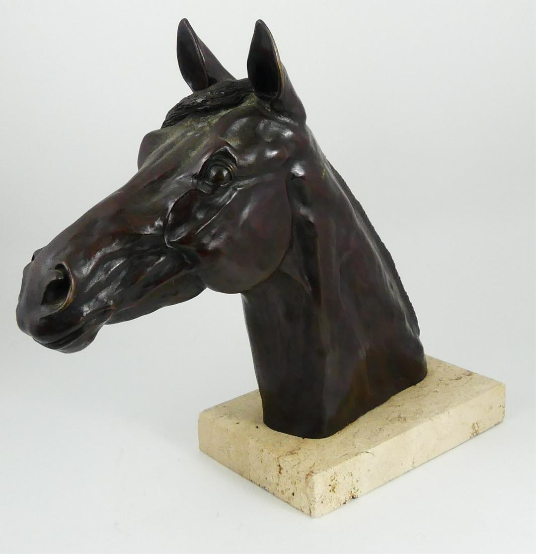 NANCY WEIMER BELDEN BRONZE HORSE BUST SCULPTURE (1 of 8)