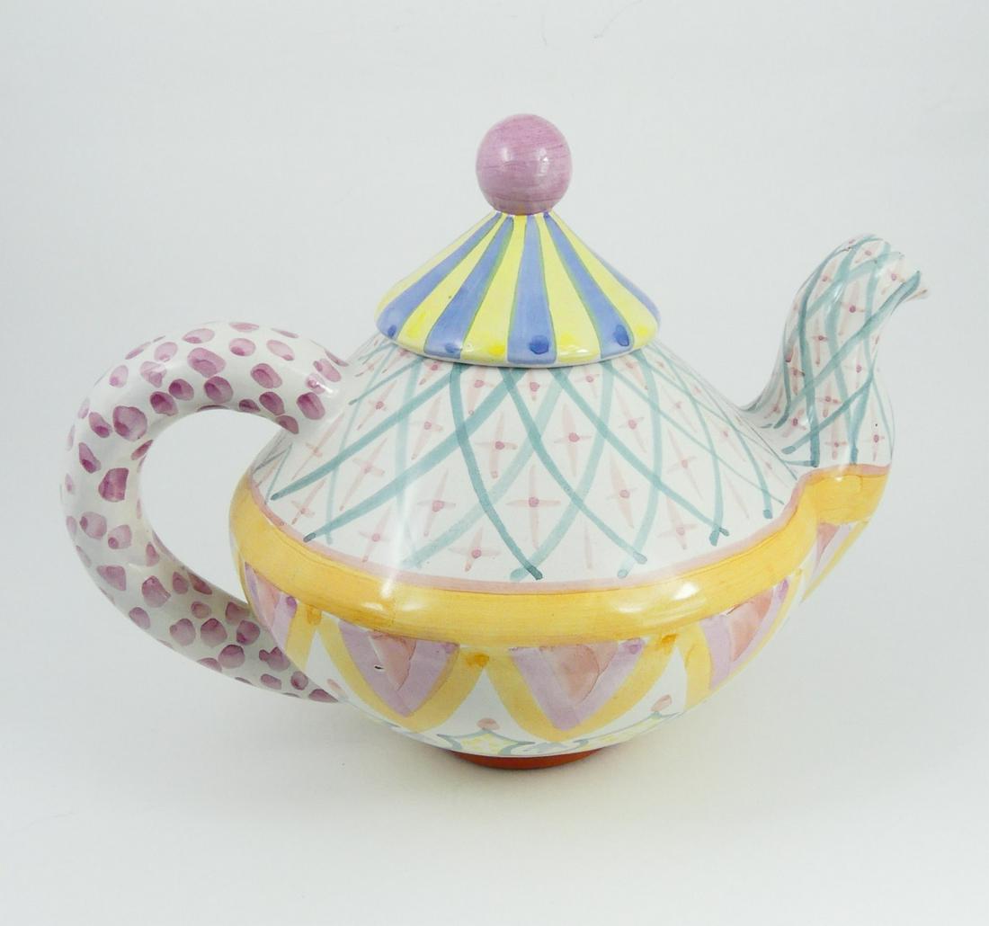 MACKENZIE CHILDS CERAMIC TEAPOT (1 of 7)