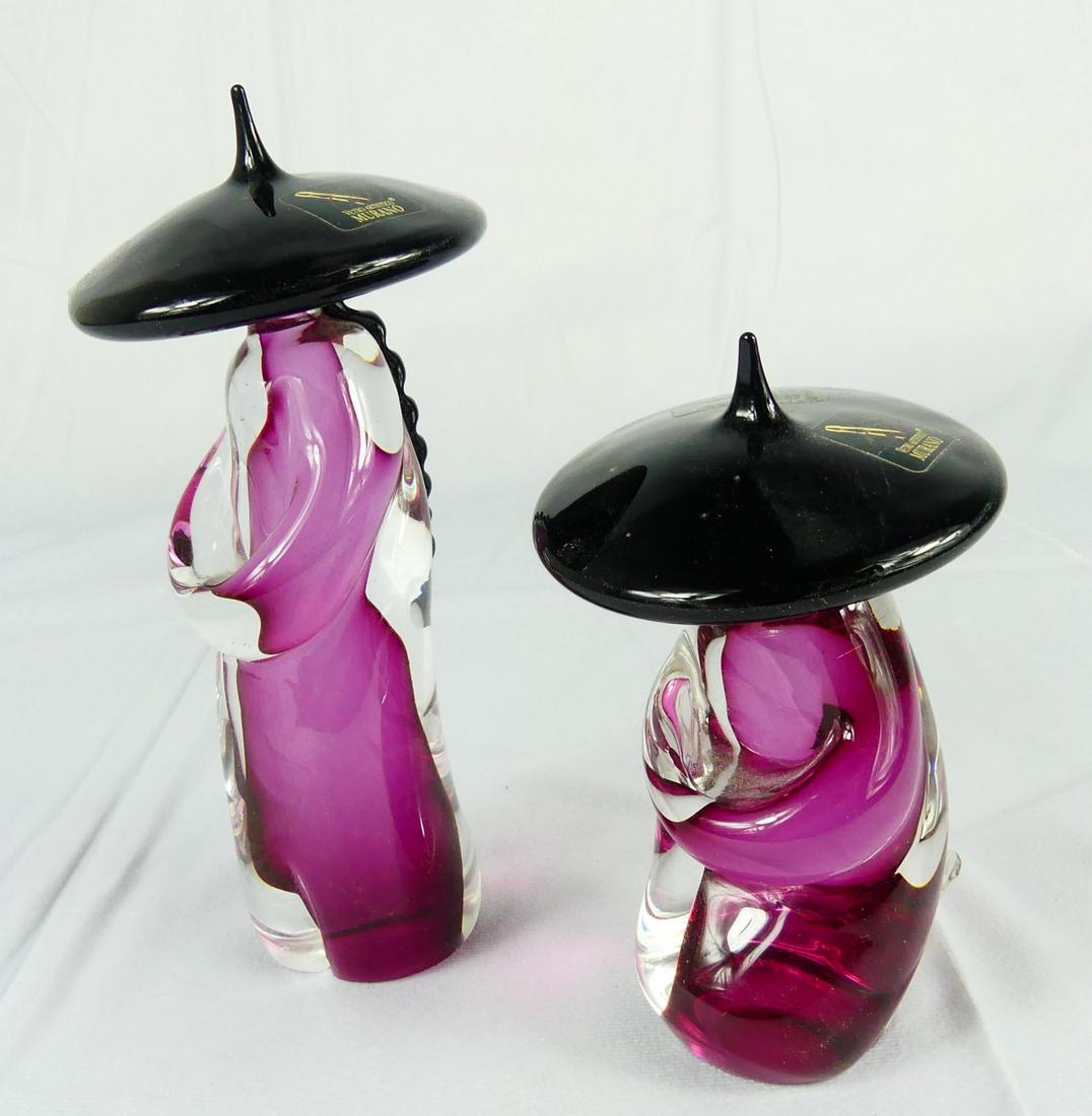 2pc MURANO FORMIA ART GLASS CHINESE FIGURES (1 of 8)