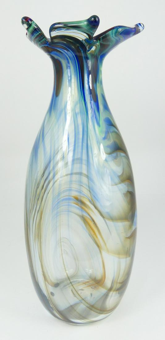 MARK HALLER STUDIO ART GLASS VASE (1 of 11)