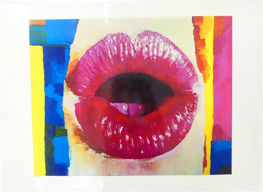 NICOLA SIMBARI 'LIPS' LITHOGRAPH SIGNED (1 of 6)