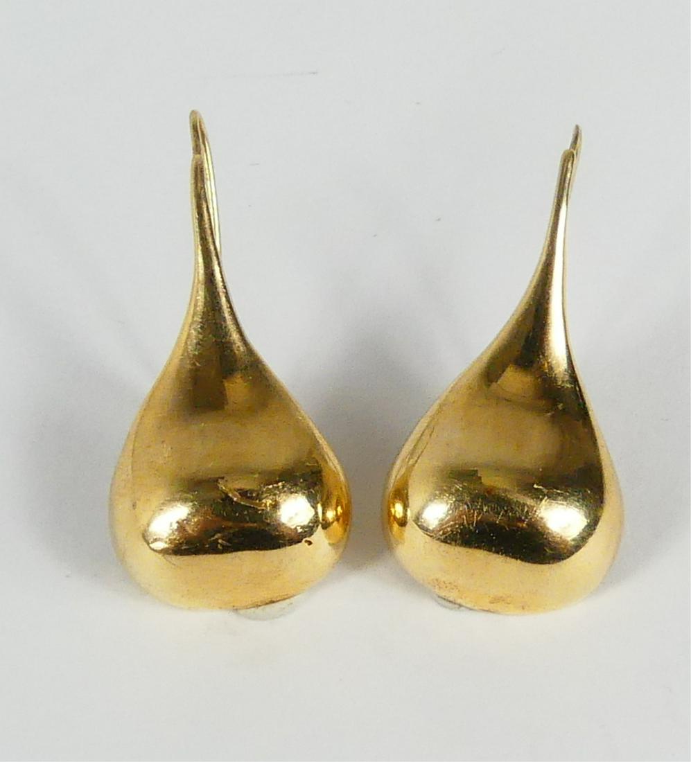 PR 14kt YELLOW GOLD TEARDROP EARRINGS (1 of 2)