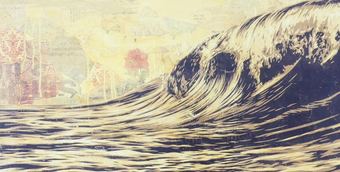 SHEPARD FAIREY 'DARK WAVE' LITHOGRAPH SIGNED (1 of 7)