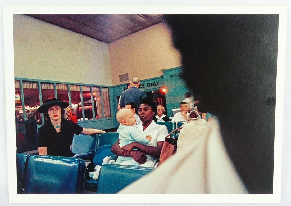 GORDON PARKS 'SEGREGATION IN THE SOUTH' PHOTOGRAPH: Gordon Parks (American, 1912-2006) 'Segregation in the South' photolithograph. Measures 8 3/8" x 6". Mounted.