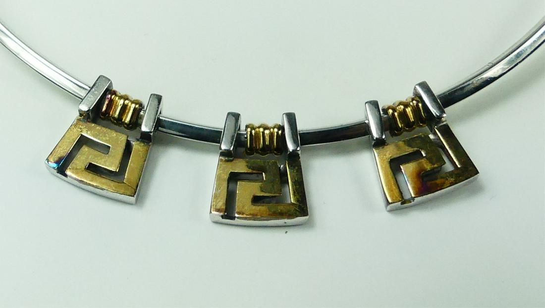 STERLING SILVER 950 HINGED CHOKER NECKLACE (1 of 3)