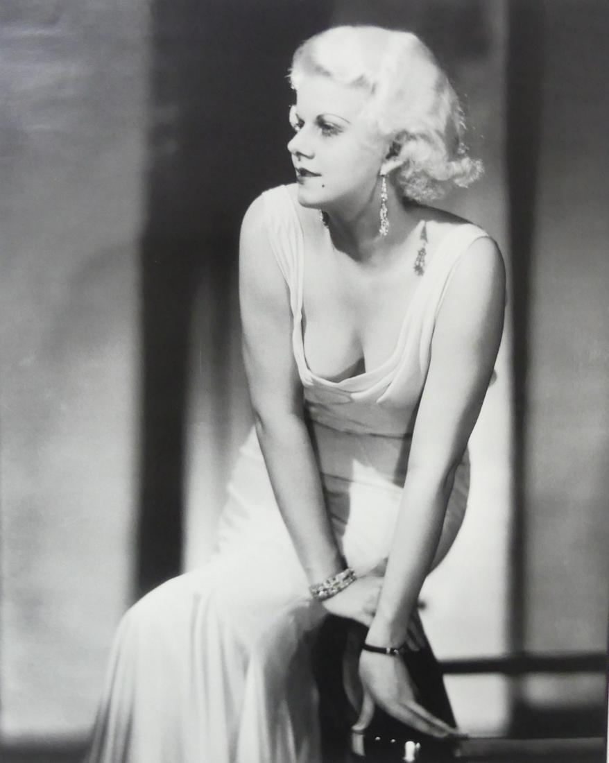 NICKOLAS MURAY 'JEAN HARLOW' PHOTOLITHOGRAPH: Nickolas Muray photo-lithograph depicting Jean Harlow in 'Dinner at Eight' 1932. Measures 17 1/2" x 14".