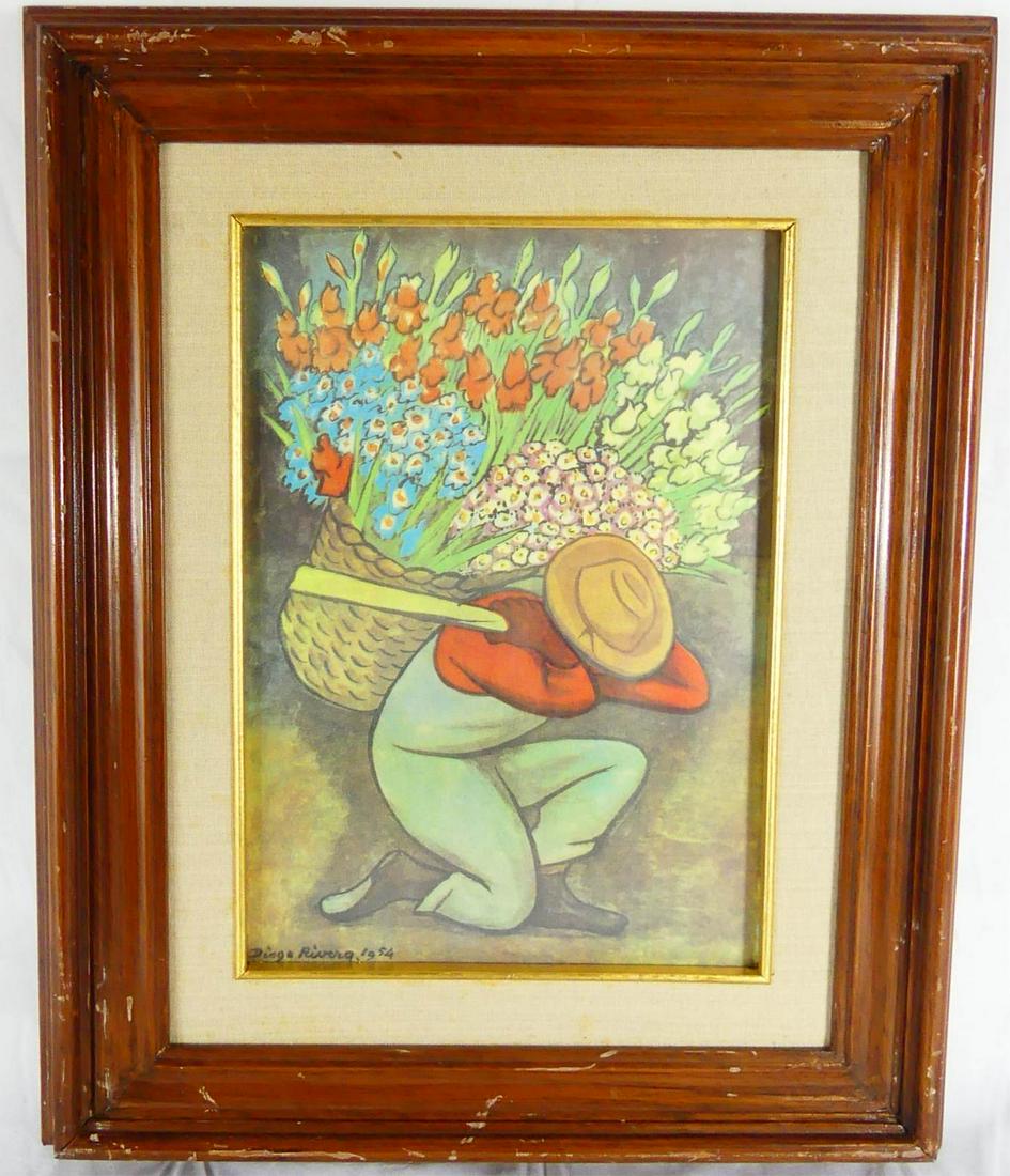 DIEGO RIVERA 'EL VENDEDORA DE FLORES' LITHOGRAPH (1 of 7)