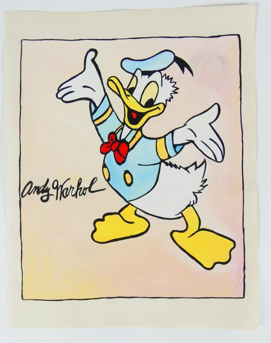 AFTER ANDY WARHOL 'DONALD DUCK' MIXED MEDIA (1 of 3)