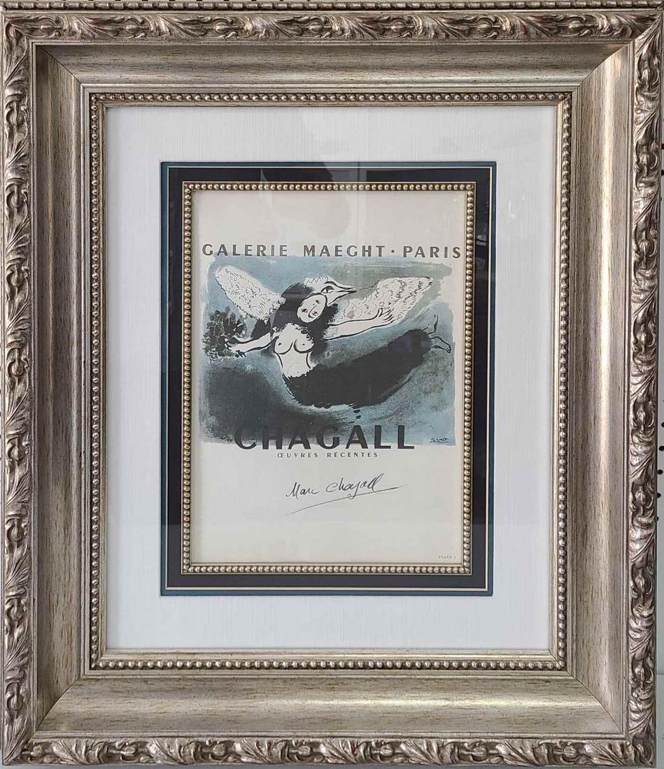 MARC CHAGALL 'GALERIE MAEGHT' SIGNED LITHOGRAPH (1 of 5)