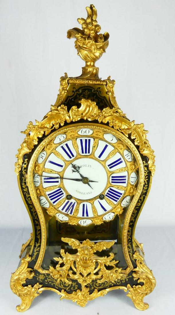 18th C LOUIS XV GILT BRONZE BRACKET CLOCK L. JOLIN (1 of 11)