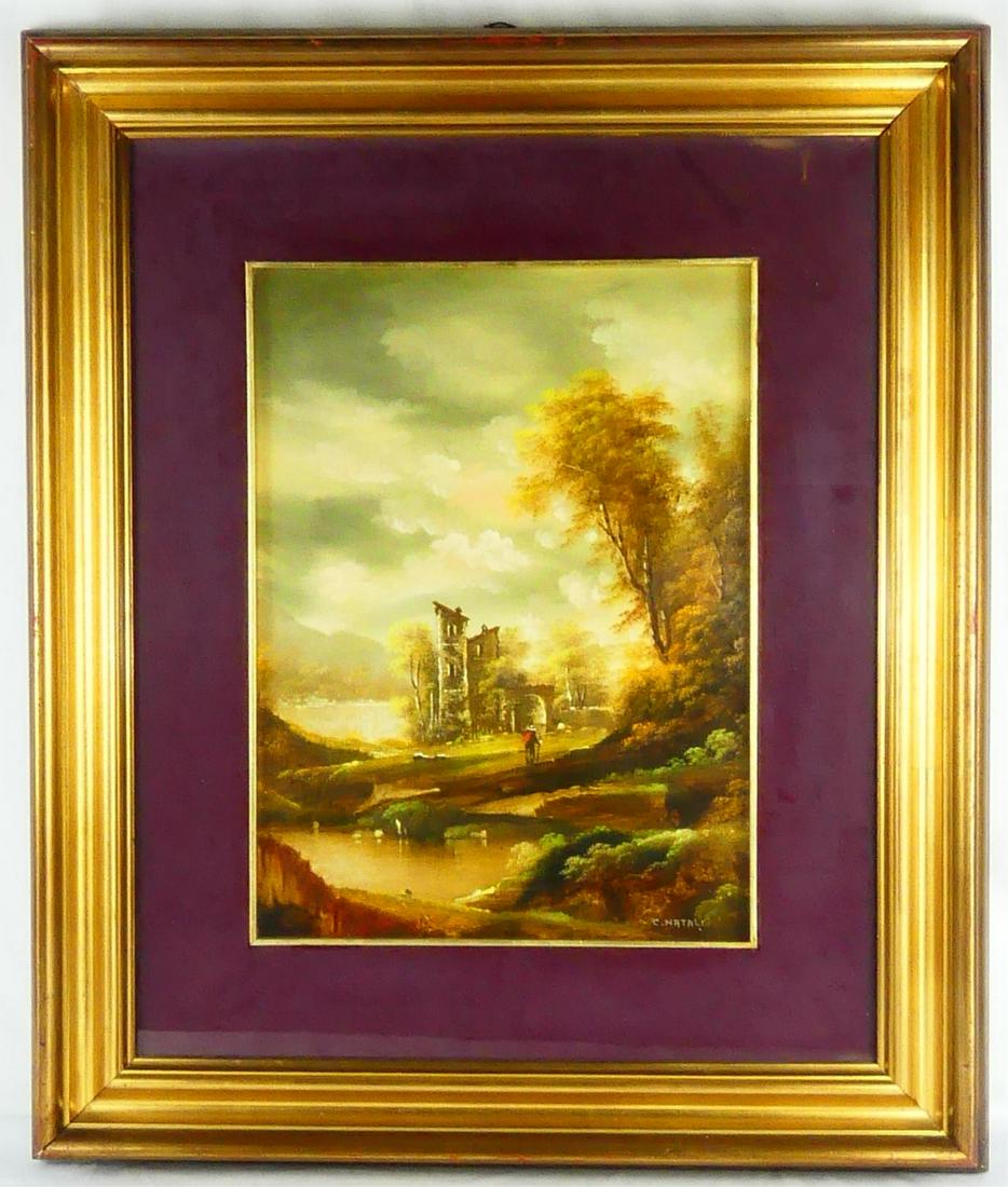 CARLO NATALI 'PAESAGGIO' OIL PAINTING ON BOARD (1 of 6)