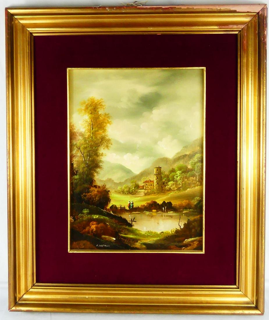CARLO NATALI 'PAESAGGIO' OIL PAINTING ON BOARD (1 of 6)