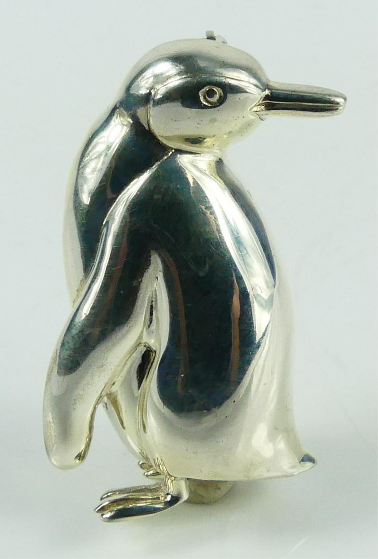 TIFFANY & CO STERLING SILVER PENGUIN BROOCH (1 of 8)