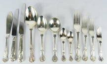 150pc CARRS SHEFFIELD 'KINGS' STERLING FLATWARE