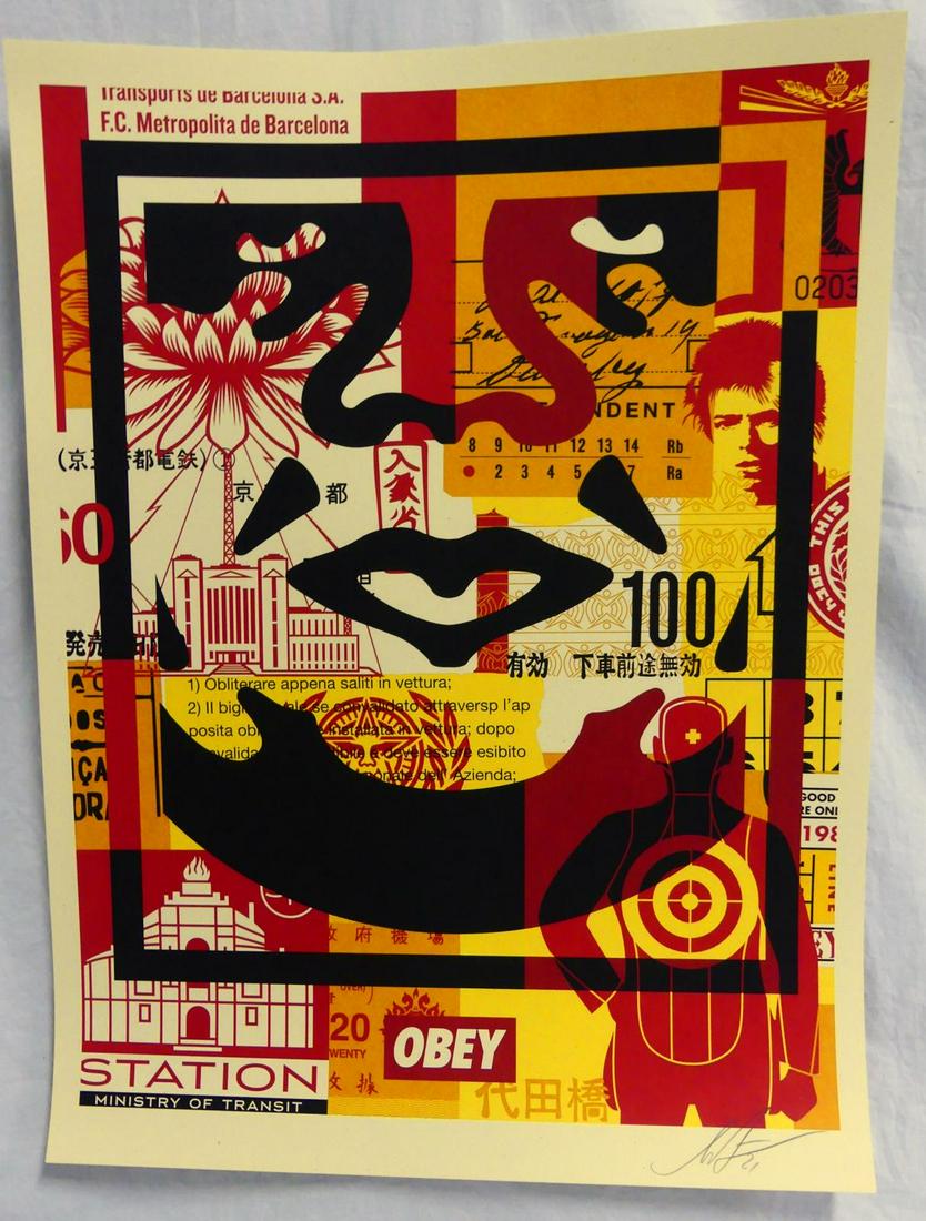 SHEPARD FAIREY 'OBEY ANDRE THE GIANT' LITHO SIGNED (1 of 4)