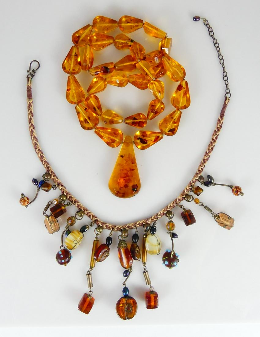 2pc AMBER NECKLACES (1 of 6)