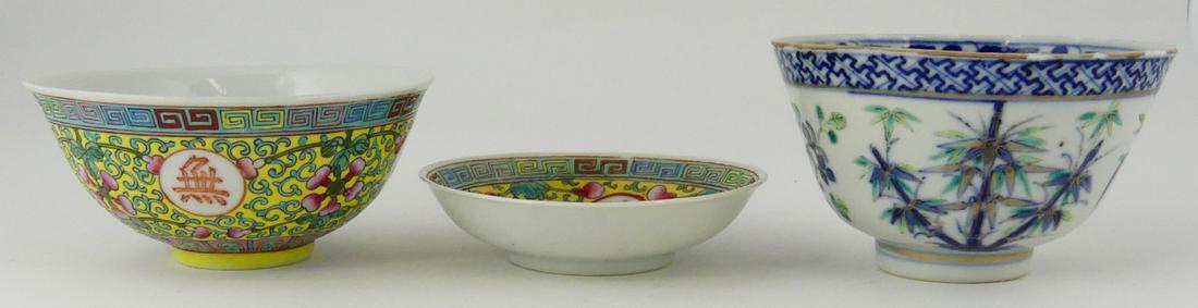 3pc CHINESE REPUBLIC PORCELAIN TABLE ITEMS (1 of 7)