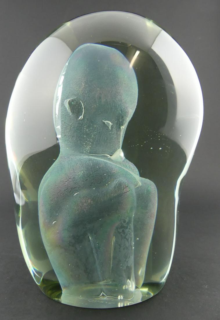 VINTAGE MURANO GLASS SCULPTURE SIGNED OLIVO S (1 of 10)