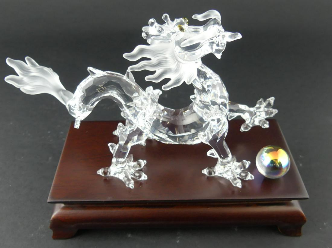 SWAROVSKI CRYSTAL DRAGON w PEARL w BOX (1 of 7)