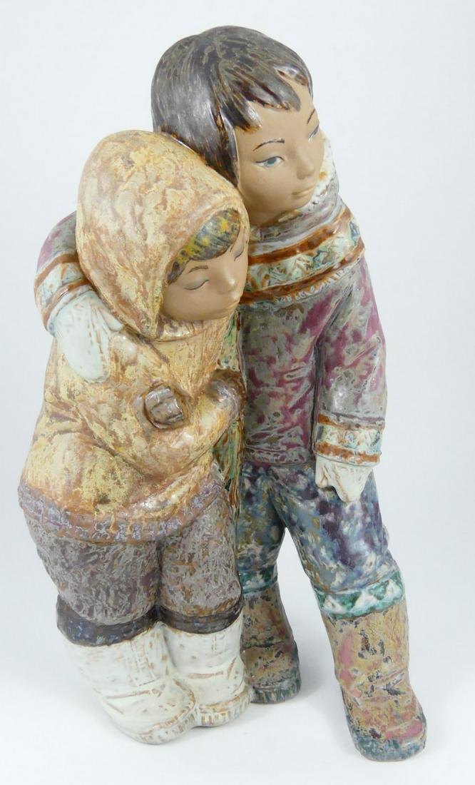 LLADRO 'ESKIMO BOY & GIRL' PORCELAIN FIGURINE (1 of 8)