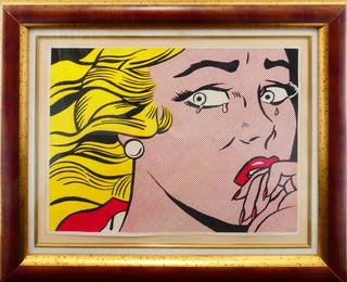 ROY LICHTENSTEIN 'CRYING GIRL' SIGNED LITHOGRAPH