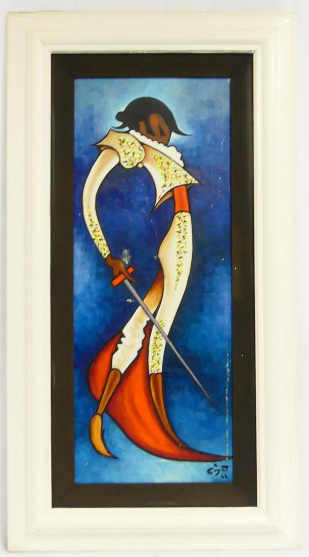 XAVIER CUGAT 'MATADOR w SWORD' OIL ON CANVAS (1 of 4)