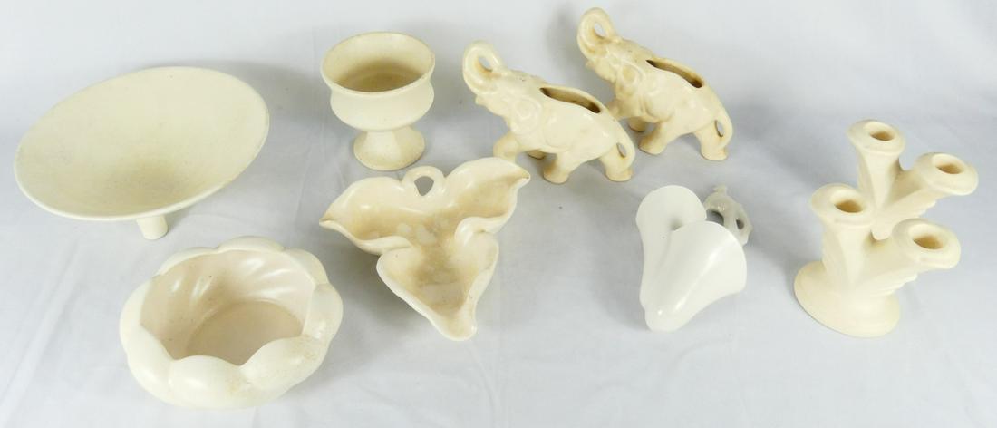 9pc CREAMWARE POTTERY STANGLE & ROSEVILLE (1 of 6)