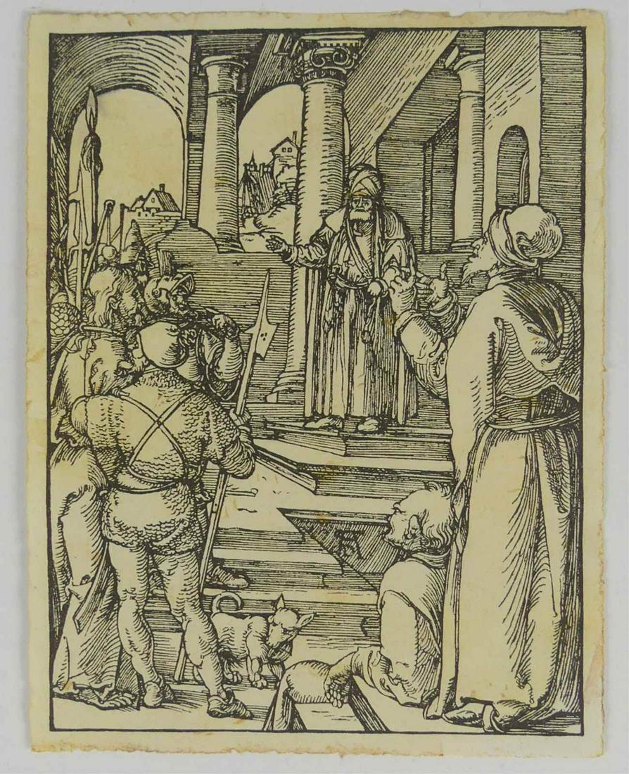 ALBRECHT DURER 'CHRIST BEFORE PILATE' WOODCUT (1 of 3)