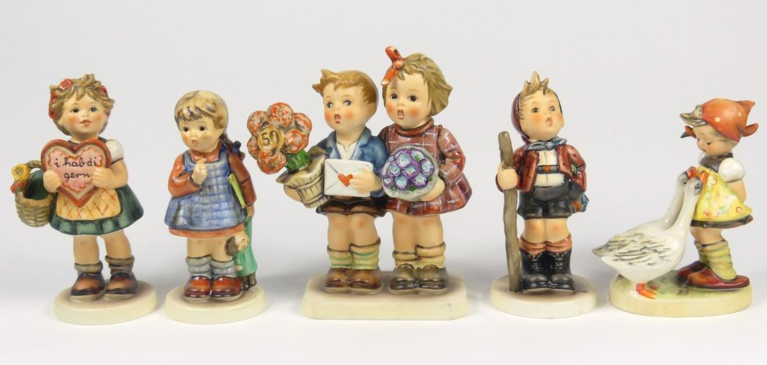 5pc HUMMEL PORCELAIN FIGURINES (1 of 5)