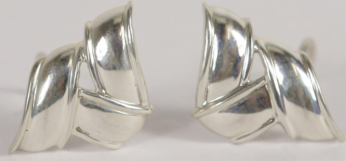 PR TIFFANY & CO STERLING SILVER ZIG ZAG EARRINGS (1 of 7)