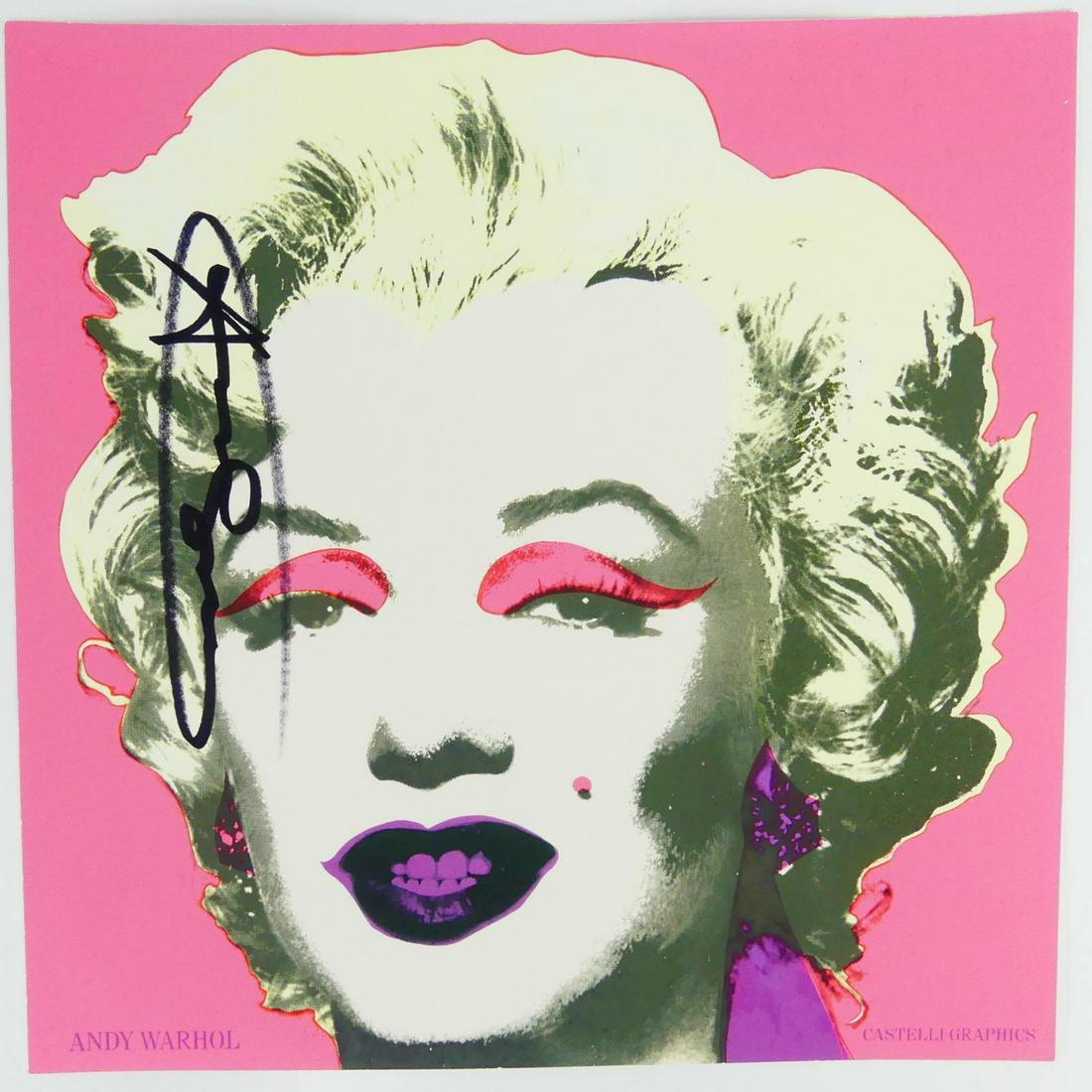 ANDY WARHOL 'MARILYN' SIGNED ANNOUNCEMENT (1 of 9)