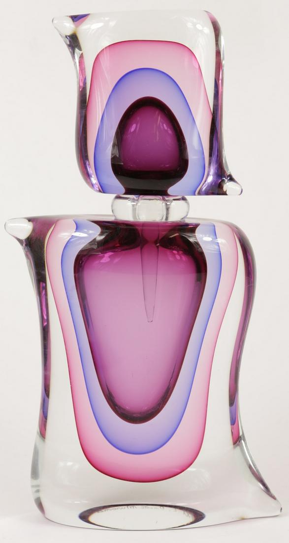 LUIGI ONESTO MURANO SOMMERSO GLASS PERFUME BOTTLE (1 of 9)