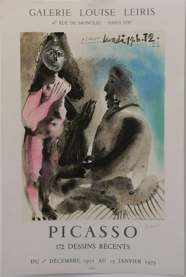 PICASSO 'GALERIE LOUISE LEIRIS' SIGNED POSTER 1972 (1 of 7)