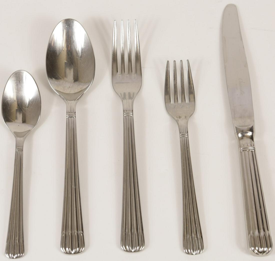 59pc CHRISTOFLE 'OSIRIS' STAINLESS STEEL FLATWARE (1 of 11)