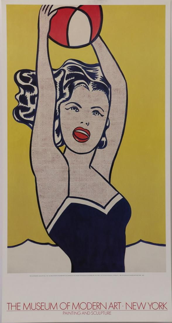 ROY LICHTENSTEIN 'GIRL WITH BALL' OFFSET LITHO (1 of 4)