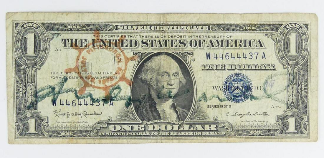 ANDY WARHOL AUTOGRAPHED SILVER CERTIFICATE (1 of 2)