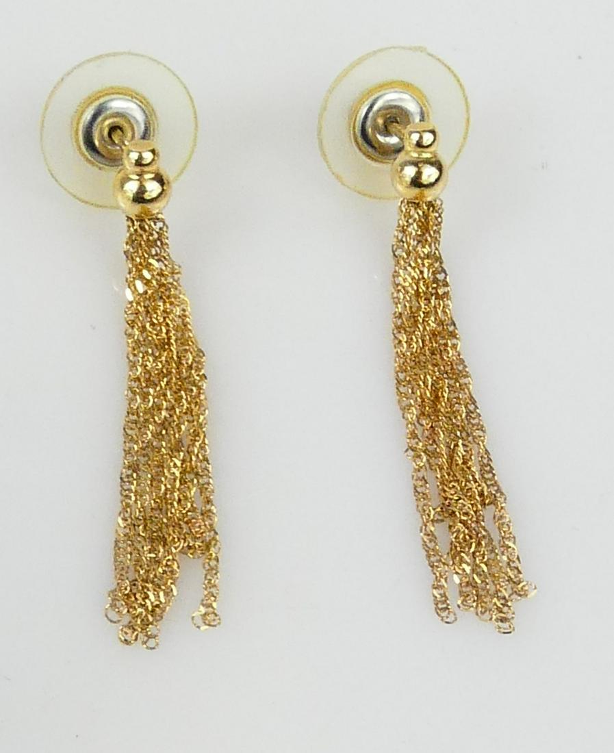 PR 14kt YELLOW GOLD TASSEL EARRINGS (1 of 2)