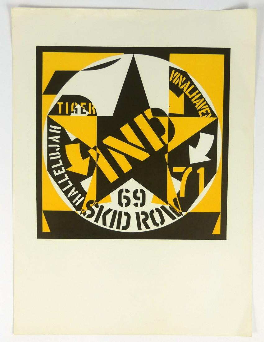 ROBERT INDIANA 'SKID ROW' LITHOGRAPH (1 of 3)