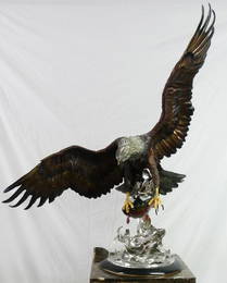 CHESTER FIELDS 'ON THE WINGS OF AN EAGLE' BRONZE