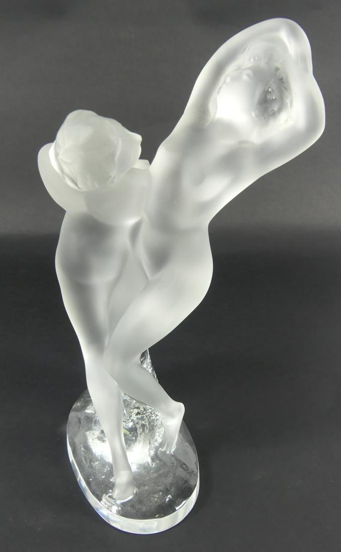 LALIQUE 'DEUX DANSEUSES' FROSTED CRYSTAL FIGURINE (1 of 11)
