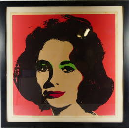 ANDY WARHOL 'LIZ' COLOR OFFSET LITHOGRAPH