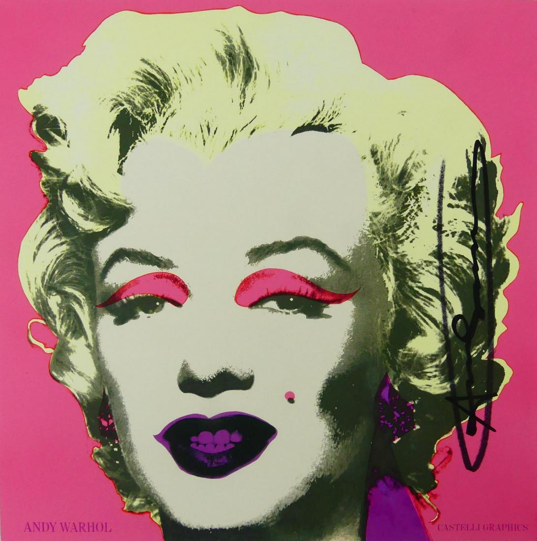 ANDY WARHOL 'MARILYN' SIGNED ANNOUNCEMENT (1 of 9)