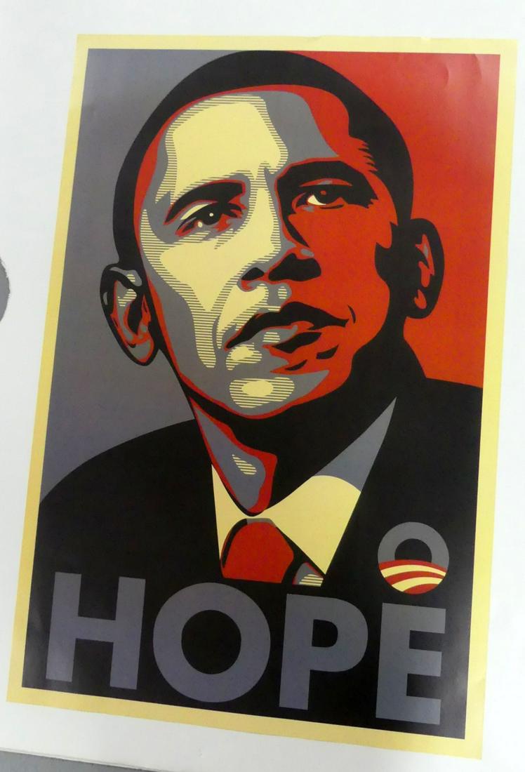 SHEPARD FAIREY 'OBAMA HOPE' LITHOGRAPH (1 of 2)