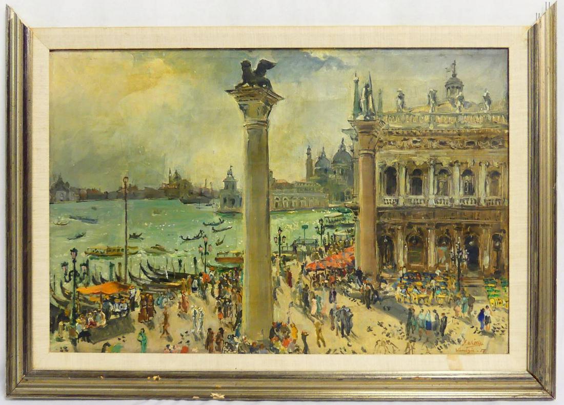FREDDY WITTOP 'VENEZIA' OIL PAINTING ON CANVAS (1 of 4)