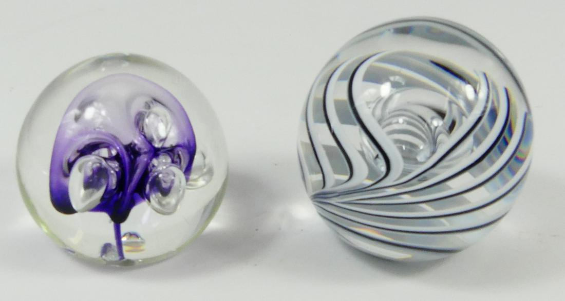 2pc STUDIO ART GLASS PAPERWEIGHTS: KARG & AHUS (1 of 8)