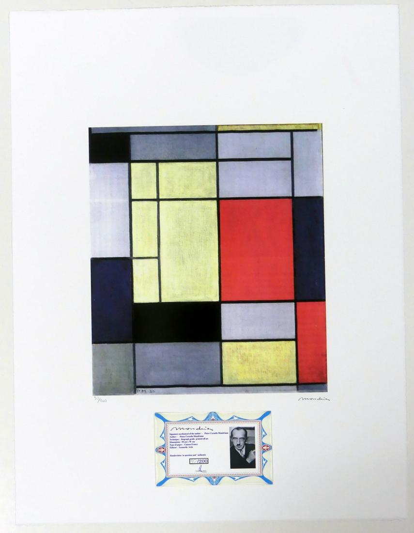PIET MONDRIAN 'COMPOSITION I' LITHOGRAPH (1 of 7)
