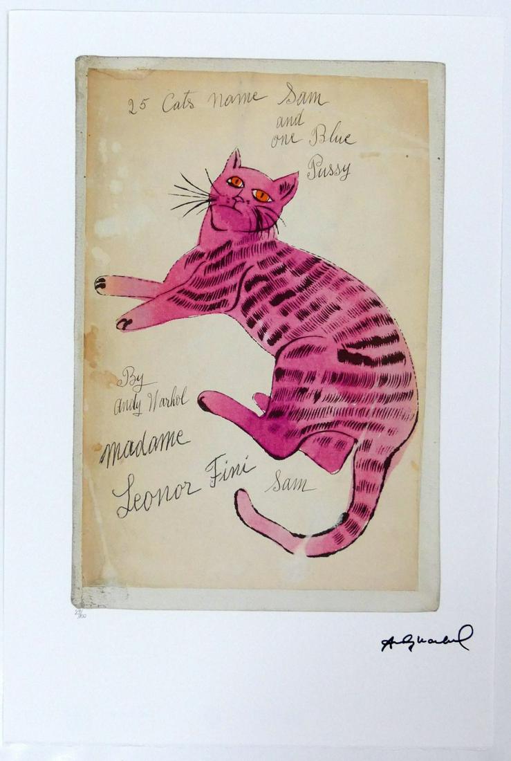 ANDY WARHOL '25 CATS NAME SAM' OFFSET LITHOGRAPH (1 of 6)