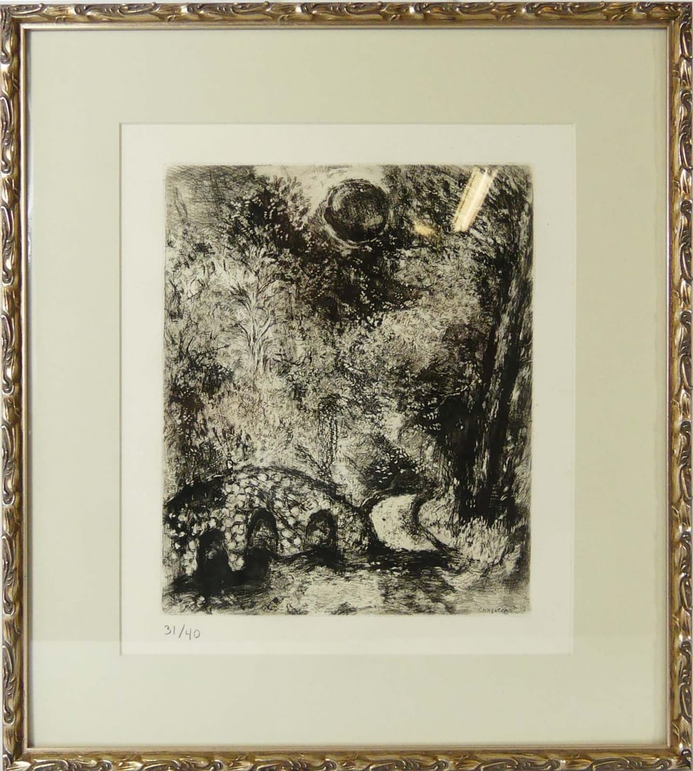 MARC CHAGALL 'THE SUN AND THE FROGS' ETCHING (1 of 8)